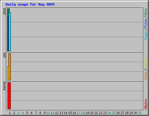 Daily usage for May 2025