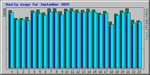 Hourly usage for September 2025