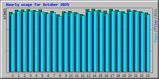 Hourly usage for October 2025