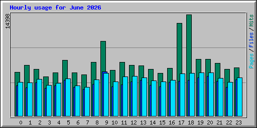 Hourly usage for June 2026
